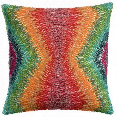 Coussin brodé Stella en coton coloris Multicolore 45x45 - Vivaraise