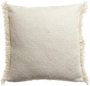 Coussin chiné Jane polyester recyclé/coton coloris Perle 45x45 - Vivaraise