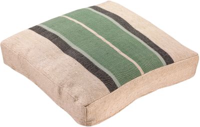 Coussin de sol Gatsby en PET coloris Eucalyptus 55x55 - Vivaraise