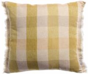 Coussin imprimé Kate lin recyclé/coton coloris Bronze 45x45 - Vivaraise