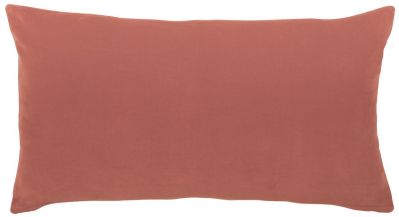 Coussin uni Elise en coton coloris Blush 30x50 - Vivaraise