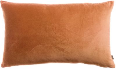 Coussin uni Elise en coton coloris Rouille 40x65 - Vivaraise