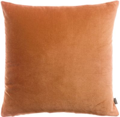 Coussin uni Elise en coton coloris Rouille 45x45 - Vivaraise