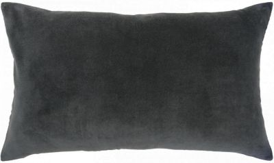 Coussin uni Elise en coton coloris Tonnerre 40x65 - Vivaraise