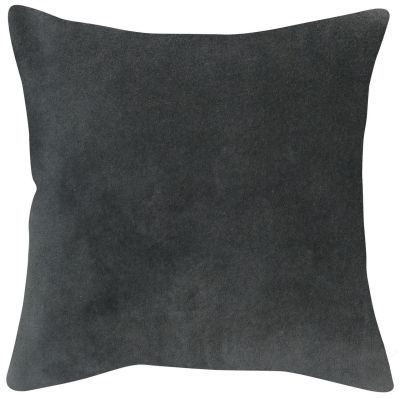 Coussin uni Elise en coton coloris Tonnerre 45x45 - Vivaraise