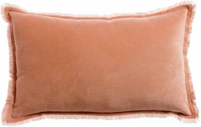 Coussin uni Fara en coton coloris Dragée 30x50 - Vivaraise