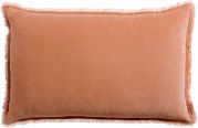 Coussin uni Fara en coton coloris Dragée 40x65 - Vivaraise