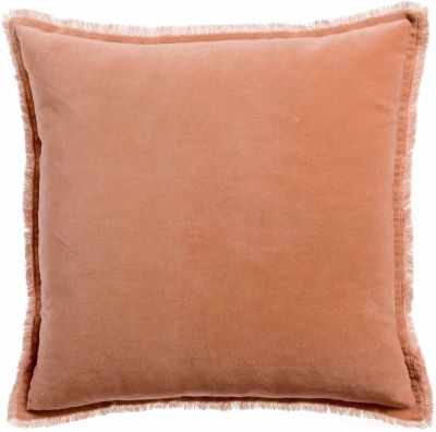 Coussin uni Fara en coton coloris Dragée 45x45 - Vivaraise