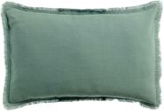 Coussin uni Laly en lin/coton coloris Prusse 30x50 - Vivaraise