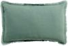 Coussin uni Laly en lin/coton coloris Prusse 30x50