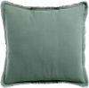 Coussin uni Laly en lin/coton coloris Prusse 45x45