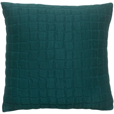 Coussin uni Swami en coton coloris Pétrole 45x45 - Vivaraise