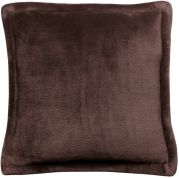 Coussin uni Tender en polyester coloris Ebène 50x50 - Vivaraise