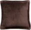 Coussin uni Tender en polyester coloris Ebène 50x50