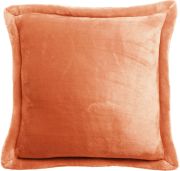 Coussin uni Tender en polyester coloris Papaye 50x50 - Vivaraise