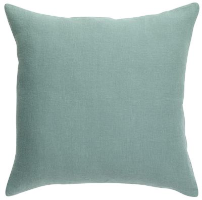 Coussin uni Zeff en lin/coton coloris Vert de gris 45x45 - Vivaraise