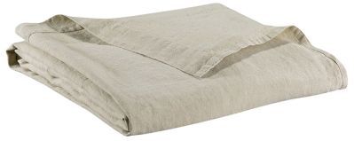 Drap de lit Zéphyr en lin Stonewashed coloris Naturel 240x300 - Vivaraise