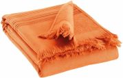 Drap hammam Cancun en coton coloris Citrouille 90x180 - Vivaraise