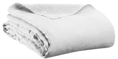 Drap plat uni Kala en chanvre coloris Blanc 240x300 - Vivaraise