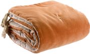 Edredon pompons Elise coton/polyester coloris Rouille 80x180 - Vivaraise