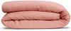 Housse de couette uni Linco en coton/lin coloris Blush 260x240