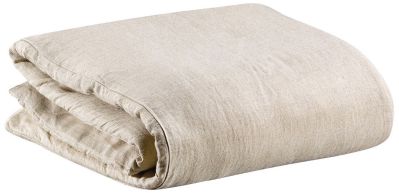 Housse de couette uni Zeff en lin stonewashed coloris Naturel 240x260 - Vivaraise