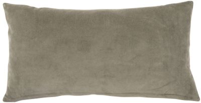 Housse de coussin uni Elise en coton coloris Kaki 30x50 - Vivaraise