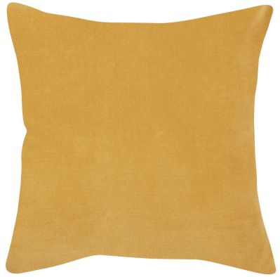 Housse de coussin uni Elise en coton coloris Maïs 80x80 - Vivaraise