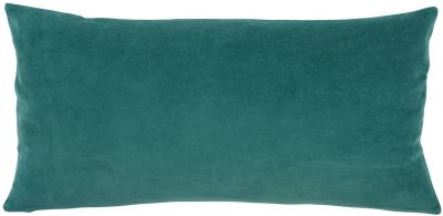 Housse de coussin uni Elise en coton coloris Vert de gris 55x110 - Vivaraise