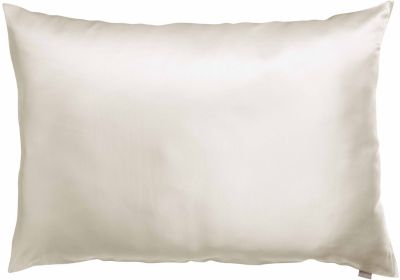 Taie d'oreiller Ashley en soie coloris Neige 50x75 - Vivaraise