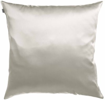 Taie d'oreiller Ashley en soie coloris Perle 65x65 - Vivaraise