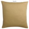 Taie d'oreiller uni Linco en coton/lin coloris Gold 65x65