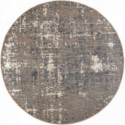 Tapis Catania 2 outdoor en polypropylène coloris Gris rond Ø200 - Vivaraise