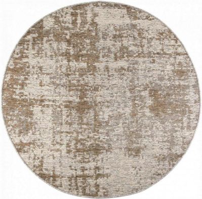 Tapis Catania 2 outdoor en polypropylène coloris Naturel rond Ø200 - Vivaraise