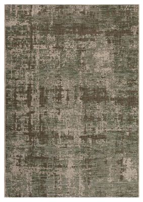 Tapis Catania en polypropylène effet usé coloris Agave 120x170 - Vivaraise