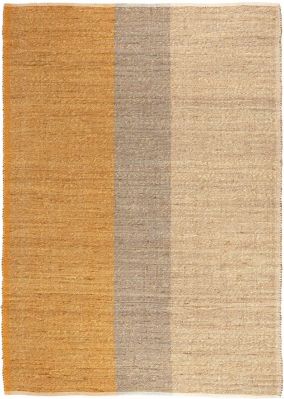 Tapis Karan en jonc de mer/coton coloris Mirabelle 200x290 - Vivaraise