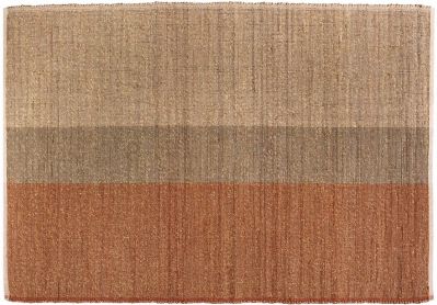 Tapis Karan en jonc de mer/coton coloris Terracotta 120x170 - Vivaraise