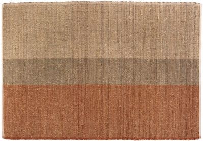 Tapis Karan en jonc de mer/coton coloris Terracotta 160x230 - Vivaraise