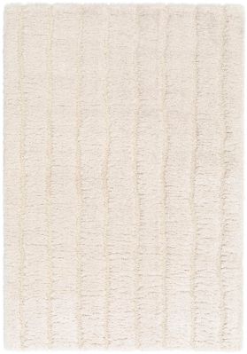 Tapis Maël polyester recyclé/polyester coloris Neige 120x170 - Vivaraise