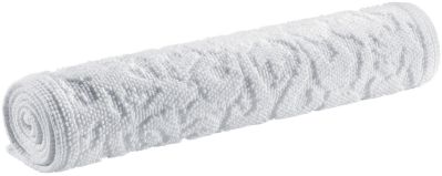 Tapis de bain Gilda en coton coloris Neige 54x110 - Vivaraise