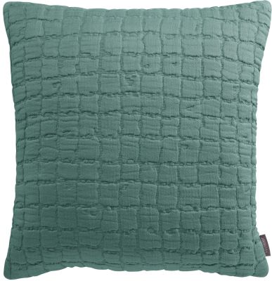 Coussin uni Swami en coton coloris Lichen 45x45 - Winkler