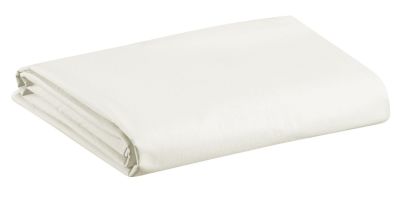 Drap plat Noche uni percale coloris Blanc neige 180x290 - Winkler