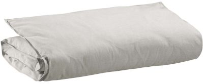 Housse d'édredon Louna coton lavé rayures coloris Gris Perle 85x200 - Winkler