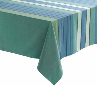 Nappe Yuna en coton recyclé coloris Paon 170x170 - Winkler