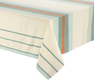 Nappe Yuna en coton recyclé coloris Vert eau 170x170 - Winkler