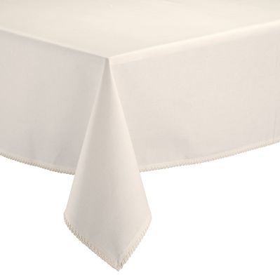 Nappe uni Delia en coton recyclé coloris Ivoire 170x300 - Winkler