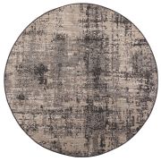 Tapis Catania en polypropylène/polyester effet usé coloris Gris rond Ø160 - Winkler