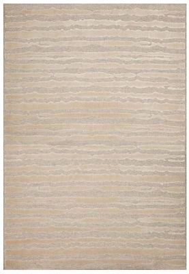 Tapis Wana viscose motifs jacquard rayures coloris Naturel 160x230 - Winkler