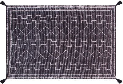 Tapis Gimie en polyéthylène coloris Charbon/Ivoire 160x230 - The Rug Republic