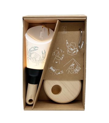 Coffret Lampe Nomade Crabe de Lune base noir - Maison Polochon